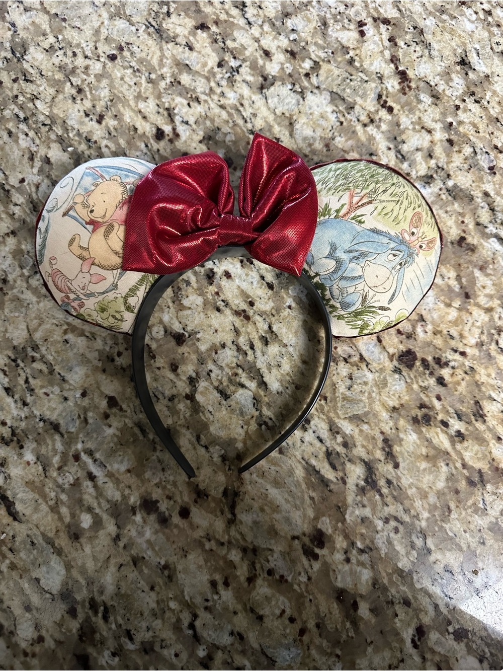 Character Ear Headband with Red Bow